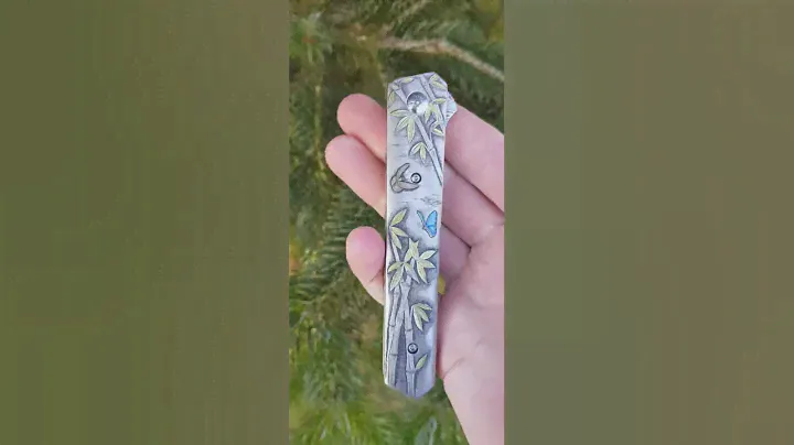 Складной нож с лезвием из нержавеющей дамасской стали  - BOKER KWAIKEN