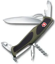 Нож перочинный Victorinox Ranger Grip (0.9553.MC4) 11 функций Черно-зеленый